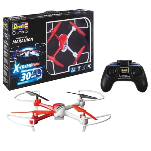 Revell Control RC X-TREME Quadrocopter Marathon I - Bis zu 30 Minuten Flugspaß, hohe Manövrierfähigkeit mit 6-Achsen-Stabilisierung und stylischer LED-Beleuchtung