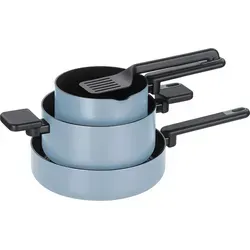 Kochtopf-Set Mira Aluminium rauchblau 5tlg