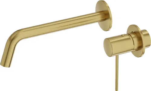 LAVITA Orion Brushed Gold Waschtischarmatur - Moderne Unterputz-Waschtischarmatur für Wandmontage, aus hochwertigen Materialien mit energieeffizientem Design, ideal für stilvolle Badezimmer.