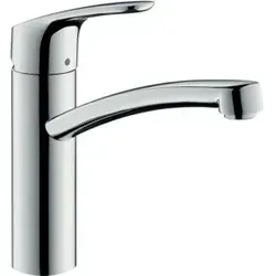 hansgrohe Focus M41 Einhebel-Küchenmischer 160, Chrom - Moderne Küchenarmatur mit Eco-Funktion für wassersparenden Genuss, ideal für jede Küche.