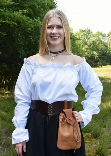 Battle Merchant Ledergürtel Mieder-Gürtel aus Leder Braun