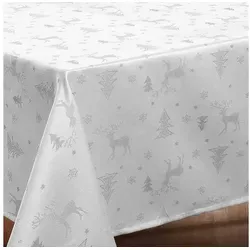 Beautex Tischdecke Lurex Tischdecke Weihnachten, Silber Gold glänzend, Weihnachtstisch (1-tlg)