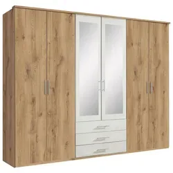 Wimex Kleiderschrank Ben mit Spiegel und Schubkästen in beige von Wimex