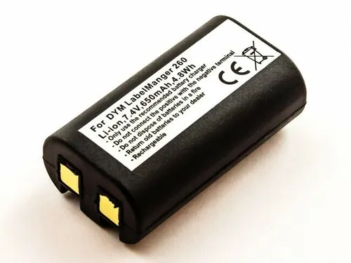 Akku für DYMO 260P / 280 / LabelManager 260 / LabelManager 260P - Hochwertiger Ersatzakku mit 7,4V und 650mAh für DYMO Geräte, ideal für zuverlässigen Betrieb und lange Lebensdauer.