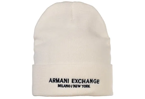 AX ARMANI EXCHANGE Herren Mütze - Rippstrick Beanie mit Logo - Stilvolle Mütze 'Cappello Beanie' aus feinem Rippstrick, bietet besten Tragekomfort und hochwertige Qualität. Ideal für modische Looks, Einheitsgröße.