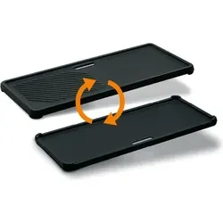 Enders Guss-Wendeplatte 1/3 für Boston 3 + Monroe Pro 3 - Grillzubehör mit massiver Gussplatte für gleichmäßige Hitzeverteilung und geriffelter Seite für perfektes Branding – ideal für jede Grill-Saison!