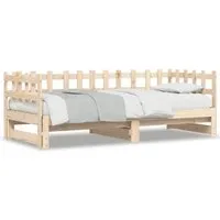 vidaXL Ausziehbares Tagesbett aus massivem Kiefernholz 80x200 cm - Vielseitiges Tagesbett für Schlafzimmer und Wohnzimmer, aus massivem Kiefernholz für Stabilität und Langlebigkeit. Ideal für Übernachtungsgäste und platzsparend.