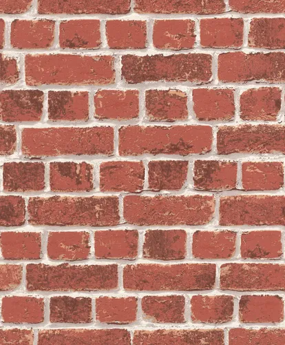Rasch 3D-Tapete Selection, Backsteinoptik in Rot in rot von Rasch