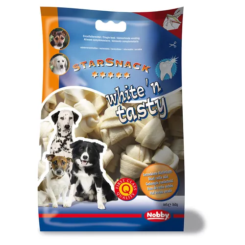 Nobby Whiten Tasty Kauknoten, 15er Set / 160 g, Hundesnack, UVP 6,89 EUR, NEU