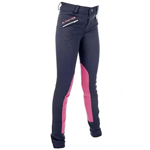 HKM Reithose - My first HKM - blau 140 - Reiterhose für Kinder, aus 95% Polyester und 5% Elasthan, maschinenwaschbar und trocknergeeignet, ideal für junge Reiter.