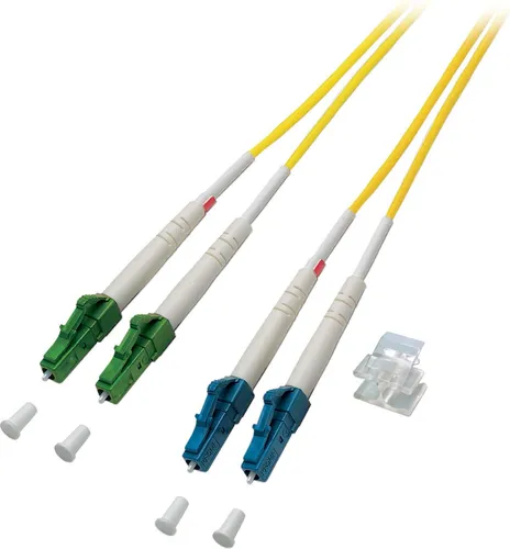 ProfiPatch Glasfaserkabel LWL Patchkabel Duplex LC-LC/APC 9/125 OS2 Singlemode LSZH Lichtwellenleiter 7,5m