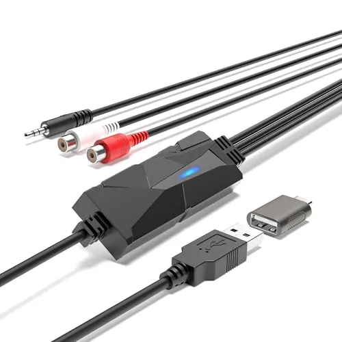 DigitalLife AuralynX | USB-C Audio Capture für Vinyl, Kassette & Sampling | Digitalisieren Sie Vinyl, Kassetten & MiniDisc für Beat Making, Musikproduktion, Sampling & DAW-Software auf PC, Mac & Linux