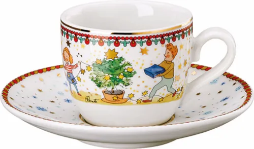 Hutschenreuther Sammelkollektion 2024 - Weihnachtsleuchten Espressotasse 2-tlg. - Espressotassen aus feinstem Porzellan mit detailreichen Weihnachtsmotiven und Goldakzenten, ideal für festliche Genussmomente und Sammler. Lieferung im eleganten Geschenkkarton.