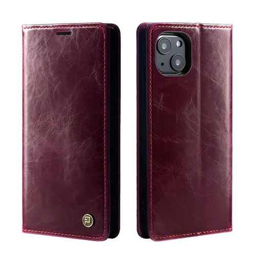 Handy Hülle für Apple iPhone 13 Handyhülle Case Klapphülle RFID Weinrot
