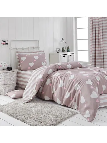 L'Essentiel Bettdeckenbezug Set, Begonvilla - EPJ6441 - Elegantes Bettbezug Set in Dusty Rose, 65% Baumwolle & 35% Polyester für atmungsaktiven Komfort. Maschinenwaschbar und mit Knopfverschluss - ideal für ein stilvolles Schlafzimmer.