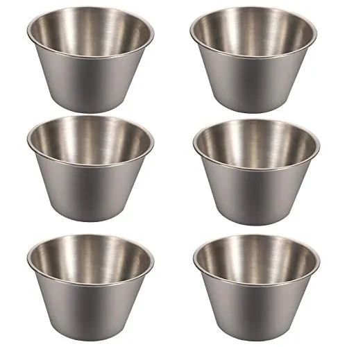 Stück Edelstahl kleine Snackschalen klein Saucen Schüssel Edelstahl Snack Schälchen Metall Snacks Servierschalen Für Salate, Snacks und andere Servierschüssel zu reinigender spülmaschinengeeignet 6
