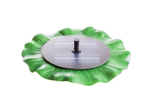 Heissner Solar-Insel Wasserspielpumpenset SPF-150 - Wasserpumpen für entspannende Gartenteiche, mit schwimmender Insel und umweltfreundlichem Solarpanel für eine Förderleistung von 150 l/h.