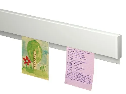 Art & More Klemmschiene, Klemmleiste, Aluschiene, Präsentation Inforail 200 cm weiß