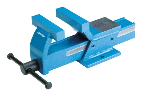Gedore Blau 410 Parallel-Schraubstock 150 mm - Robuster Schraubstock mit 150 mm Backenbreite, ideal für präzises Arbeiten in der Werkstatt oder Garage.