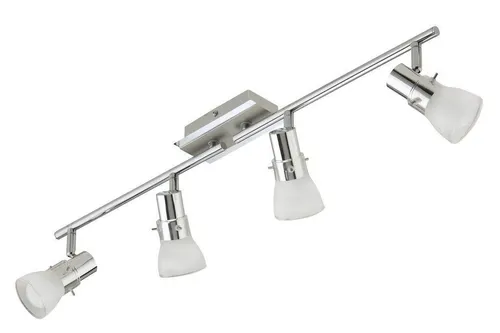 4-flg. Deckenleuchte Chrom Glas inkl. LED Leuchtmittel 1007-48 Trango - Moderne Deckenlampe mit 4 LED-Lichtern, energieeffizient und ideal für Wohnzimmer, Esszimmer oder Flur. Stilvolles Design in Chrom und Glas für eine elegante Atmosphäre.