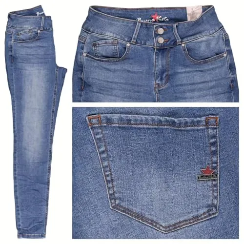 Buena Vista Tummyless Cropped Stretch Denim - XS - Stylische Cropped Jeans mit Stretch, ideal für den Alltag. Bequeme Passform für optimalen Tragekomfort.