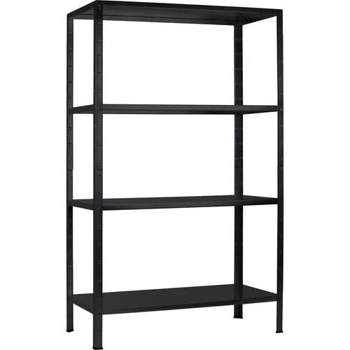 SCHULTE Regalwelt Steckregal mit 4 PowerMAX Fachböden - Lagerregal mit 65 kg Tragkraft pro Fach, ideal für Werkstatt, Garage oder Keller. Made in Germany, einfacher und schneller, werkzeugloser Aufbau.