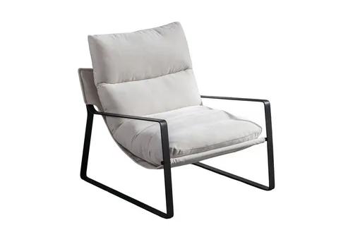 WAHSON OFFICE CHAIRS Loungesessel Moderner PU-Leder/ Chenille Ohrensessel mit Armlehnen für Wohnzimmer