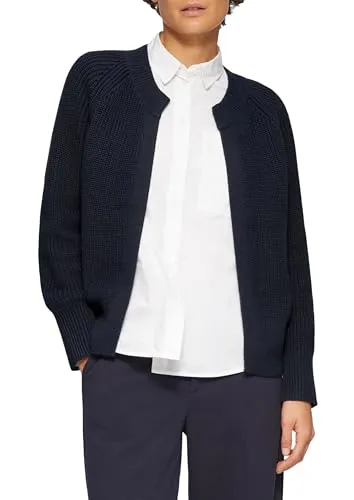 s.Oliver Strickjacke mit Raglanärmeln in Blau XXXL (46) - Modische Strickjacke für Herren, atmungsaktiv und pflegeleicht, ideal für einen lässigen Look. In der klassischen Farbe Navy und mit Raglanärmeln für optimalen Tragekomfort.
