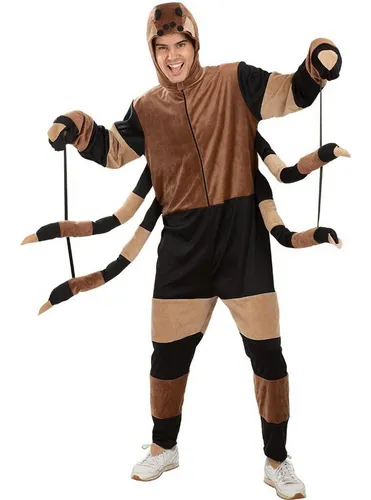 Funidelia Spinnen Kostüm für Herren und Damen - Kostüm-Outfits für Erwachsene - originelles Spinnen Kostüm für Halloween und Karneval, inkl. Overall und Kopfteil, ideal für unvergessliche Partys.