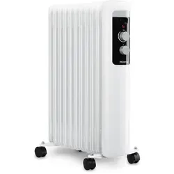 Wëasy H.Koenig WARM110 Ölradiator - Ölradiator mit 2500W, 3 Heizstufen und einstellbarem Thermostat, ideal für schnelle Beheizung und geringen Energieverbrauch, mobil und sicher durch Überhitzungsschutz.