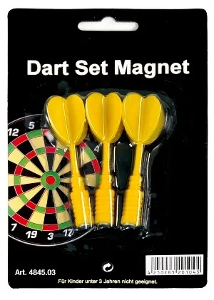 Magnet Dartpfeile - Gelb 3er Set