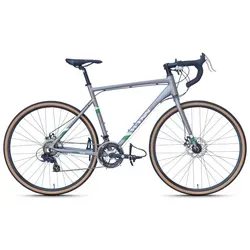 WYNN Gravel Bike 28 Zoll GRL5.0 – Silber/Weiß, 14 Gänge, Rahmenhöhe 54 cm - Leichtes Aluminium Gravel-Bike mit 14 Gängen und hochwertigen Shimano-Komponenten. Ideal für vielseitige Einsätze und robust bei jedem Wetter. Perfekt für Abenteuer und tägliche Fahrten!