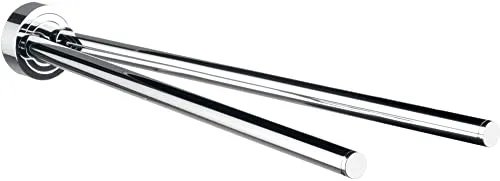 EMCO Polo Handtuchhalter zweiarmig zur Wandmontage, starre Badetuchhalter aus Metall, hochwertige Handtuchstange für zwei Handtücher, chromfarben, Sonstige