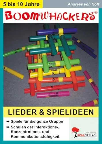 Boomwhackers - Lieder & Spielideen - Fachbuch mit kreativen Lieder- und Spielideen für den Einsatz von Boomwhackers, ideal für Musikpädagogen und Gruppenaktivitäten.