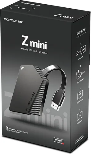 Formuler Z Mini Android OTT Media Streamer - Media-Streaming-Client mit MyTV Online 3, 4K HDR 10+ und 2GB RAM für schnelle Leistung. Spart Energie und senkt Stromkosten.