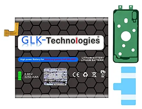 High Power Ersatzakku kompatibel mit Samsung Galaxy A40 (A405F) | Original GLK-Technologies Battery | EB-BA405ABE accu | 3250mAh Akku | inkl. 2X Klebebandsätze