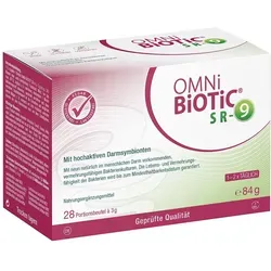 OMNi BiOTiC SR-9 - Probiotisches Nahrungsergänzungsmittel, unterstützt bei mentaler Belastung mit 9 Bakterienstämmen und 15 Milliarden Keimen pro Portion