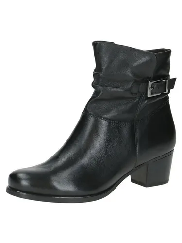 CAPRICE Stiefelette Leder, Damen Gr. 38,5, schwarz - Elegante und warme Stiefelette aus Leder mit Warmfutter, ideal für modische Auftritte im Alltag. Perfekt für geschäftliche und private Anlässe.