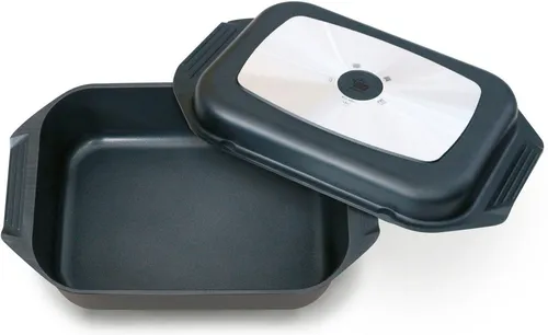 Elo Karree Rechteckbräter 42x26cm aus Aluminiumguss in schwarz von ELO