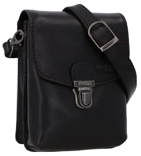 Gusti Leder Umhängetasche Nelly - Stylische Umhängetasche aus hochwertigem Büffelleder, ideal für Festivals und Clubs. Mit verstellbaren Trageriemen und praktischem Schnappverschluss für deine Essentials.