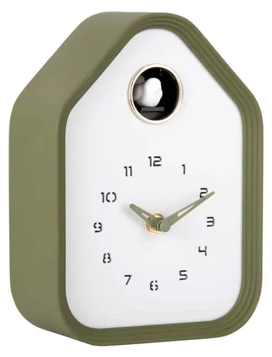 Karlsson Wanduhr Reina Cuckoo - Grün - 7.4x14.4x20.4cm - Die vielseitige Reina Cuckoo von Karlsson ist ideal für Wand- und Tischmontage. Mit ihrem charmanten Kuckucksdesign und den eleganten Zeigern bringt sie einen Hauch von Nostalgie in jeden Raum.