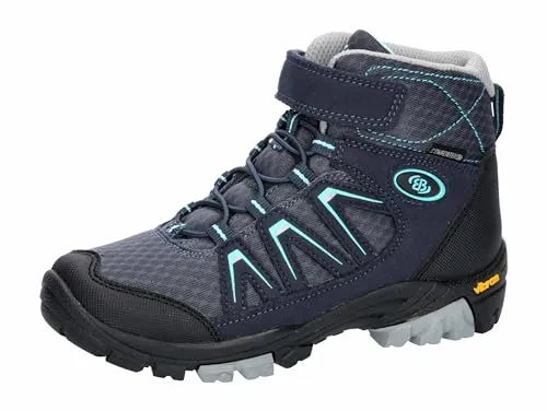 Brütting Mount Moran Trekkingsstiefel, Marine/Türkis, 33 EU - Wanderschuhe mit Comfortex-Klimamembrane für optimalen Wetterschutz und hohen Tragekomfort bei jedem Abenteuer.