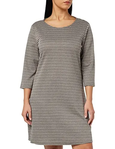 ONLY Female Kariertes Kleid - Freizeitkleid für Damen, normal geschnitten mit 3/4 Arm, ideal für lässige Anlässe und bequem durch den hohen Polyesteranteil.