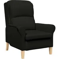 vidaXL Moderner Sessel Schwarz aus Polyesterstoff - Stylischer Sessel in Schwarz, der mit ergonomischem Design und hochwertigem Polyesterstoff für maximalen Komfort sorgt. Ideal für Wohnzimmer oder Leseecken.
