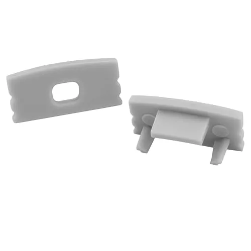 tktrading24 A17 LED Aluprofil Silber mit Abdeckung - Premium LED-Profil - 2x Endkappen