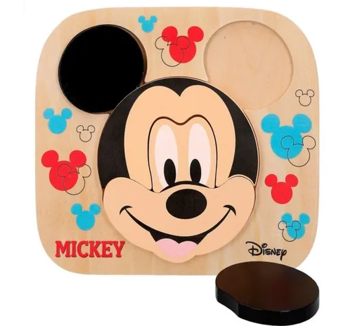 WOOMAX Puzzle - Puzle madera Mickey 6 piezas Disney baby (ColorBaby 48700), Puzzleteile