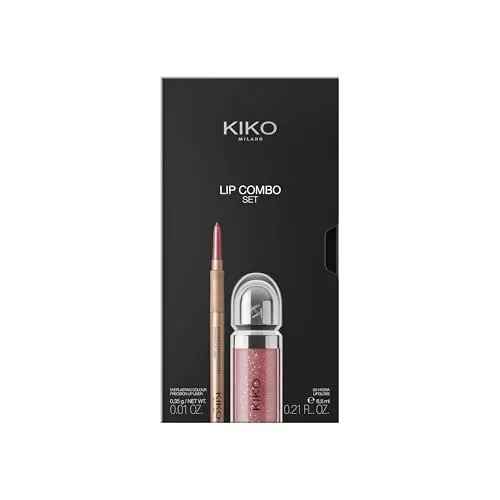 KIKO Milano Lip Combo Set 01, Lippen-Set: Feuchtigkeitsspendender Lipgloss Und Passender Lipliner