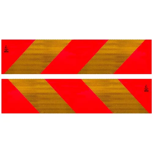 SAMETRUCK Heckmarkierung Warntafel Set Warnmarkierung Zugmaschine ECE70.01 Aufkleber LKW