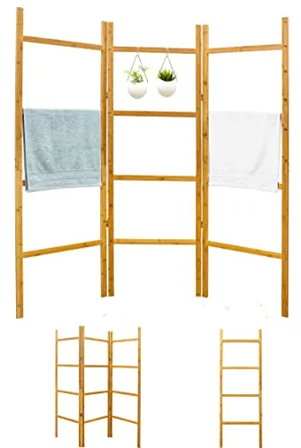 DuneDesign XL Handtuchleiter Bambus in braun von DuneDesign