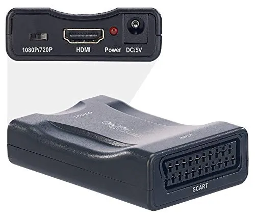 auvisio SCART-auf-HDMI-Adapter/Konverter mit USB-Ladekabel, 720p/1080p